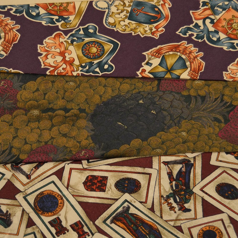 Trio of Italian Made Vintage Silk Hugo Boss Ties